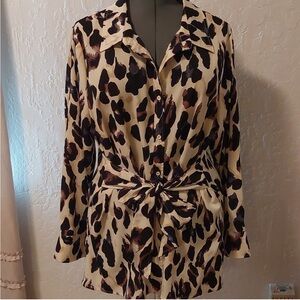 Luii Animal Print Button-Up Blouse